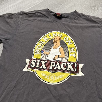 Vintage 2005 King of the Hill Working on my Six Pack bill dauterive t shirt S/M