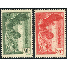 FRANCE N°354/355 VICTOIRES DE SAMOTHRACE TIMBRES NEUFS** ANNÉE 1937 COTE 420€