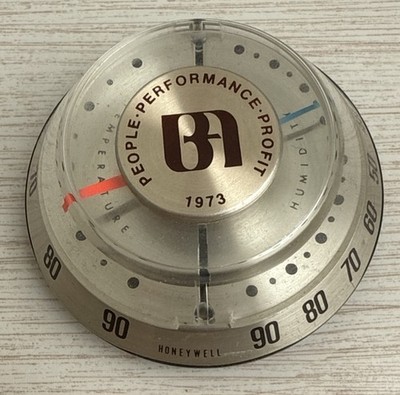 Vintage B of A - Honeywell MCM UFO Weather Thermometer Temperature Humidity