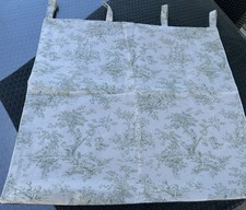 Toile Curtain Panels Green/White Tab Top Lined 27 W X 52 L Set Of 2