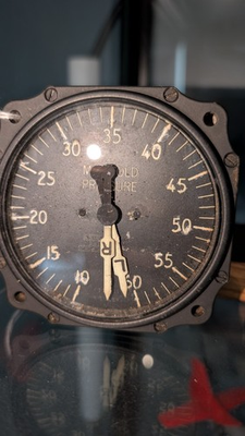#ad #ad Original WW2 Aircraft dual manifold pressure gauge $84.00