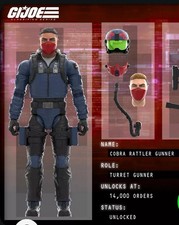 NEW  Haslab  Cobra Rattler Gunner    185 Figure G.I. Joe Classified Release