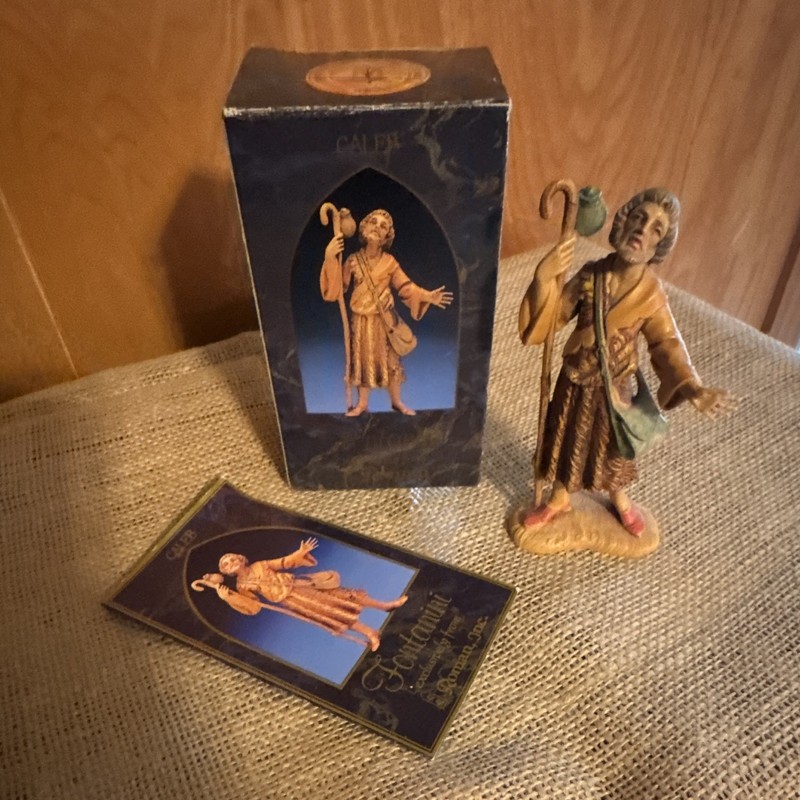 Fontanini 5” Caleb Shepherd Nativity Figurine Resin Hand Painted 52564