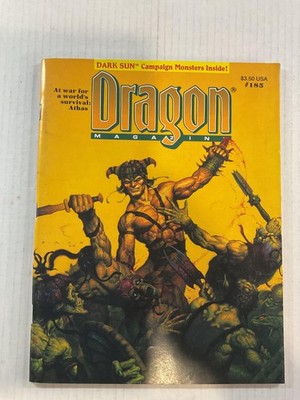 Vintage Dragon Magazine 185 September Special Dark Sun Issue Dungeons & Dragons