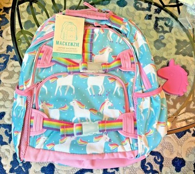 Pottery Barn school NEW LG BACKPACK Rainbow Unicorn Girl Travel Bag Heart n
