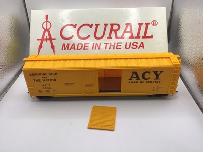 Accurail HO Scale ACY Road of Service Yellow Boxcar Original Boxed