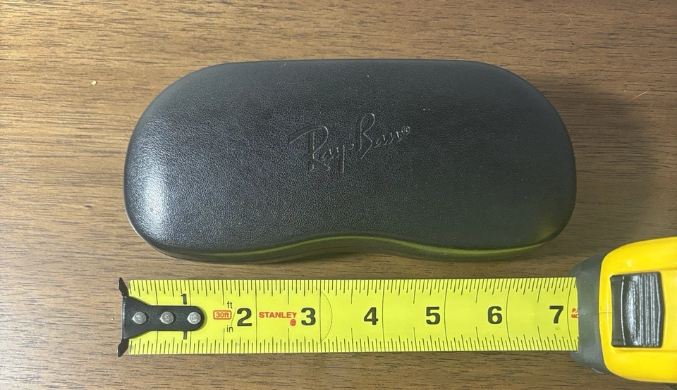 AUTHENTIC RAY-BAN BLACK FAUX LEATHER CLAMSHELL HARD SUNGLASS CASE - Image 3 of 3