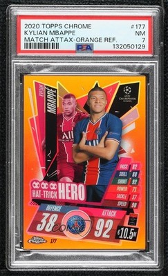 2020-21 Chrome Match Attax UEFA Champions League 13/25 Kylian Mbappe Mbappé 0c2