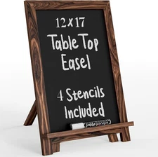   Penboard Easel Dark Brown Rustic Wood Frame Exhibition Display