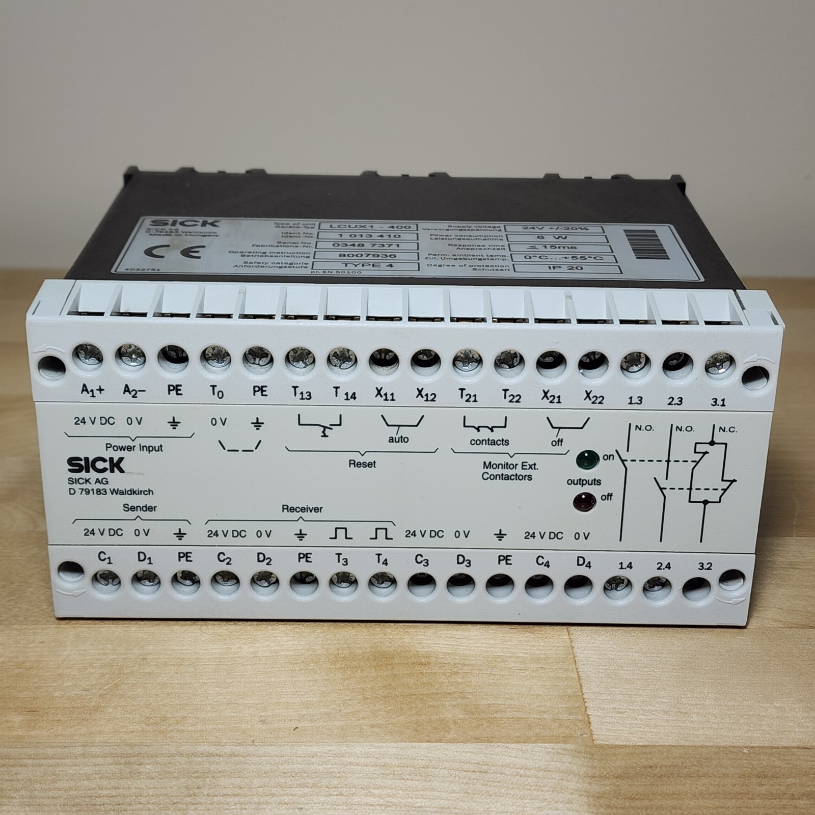 Sick 1013410 LCUX1-400 Safety 24V DC