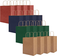Pupugut 16 StüCk GeschenktüTen, 21 X 11 X 27Cm Bunte PapiertüTen Mit Henkel, 4 F