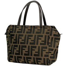 Borsa a mano in tela marrone modello Fendi Zucca 8N0000 vintage autentica