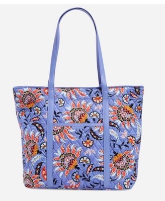 Vera Bradley Mural Garden Small Trimmed Tote NWT Purple Multi R$115 11 X 11 x 4 