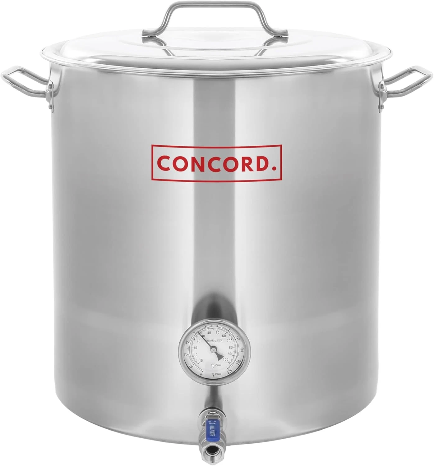 CONCORD 40 QT Stainless Steel Brew Kettle with Weldless Fittings