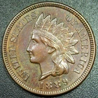 UNC 1889 Indian Head Cent - Full Diamonds!
