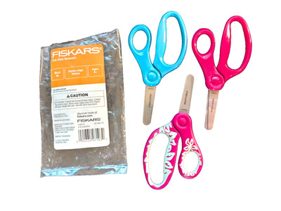3-PACK of Fiskars 5'' Inch Stainless Steel Blunt-Tip Scissors Ages 4+ SEALED, NEW