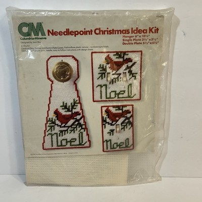 VTG 1978 Columbia Minerva Needlepoint Christmas Idea Kit Cardinals Joan Ray
