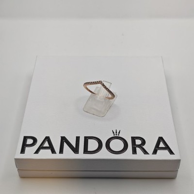 Original Pandora Ring Roségold Funkelnder Wishbone ALE MET 186316CZ Größe 58