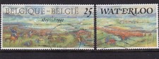 SA09 Belgium 1990 The 175th Anniversary of the Battle at Waterloo used stamps