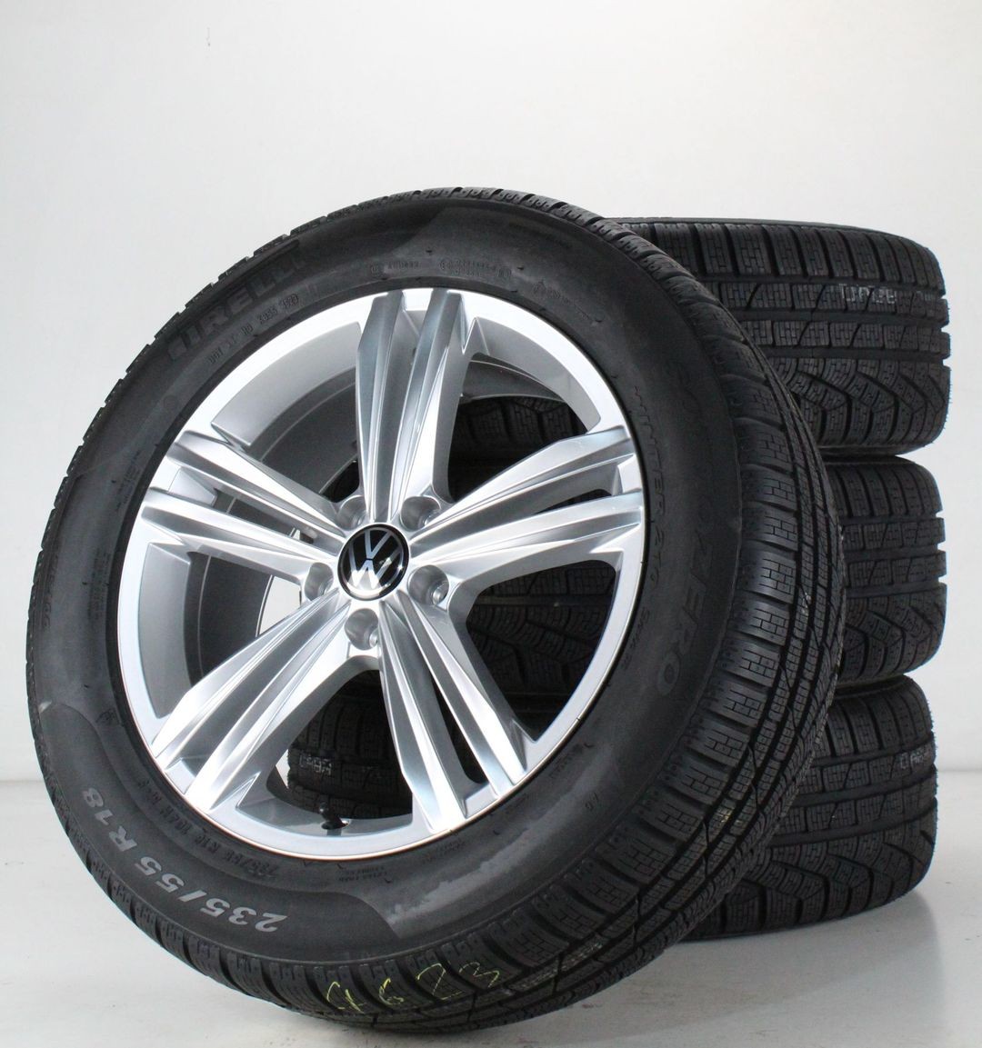 VW Tiguan Ll AD1 & Allspace Winter Wheels 18 Inch Sebring Silver Rims 5NA601025A