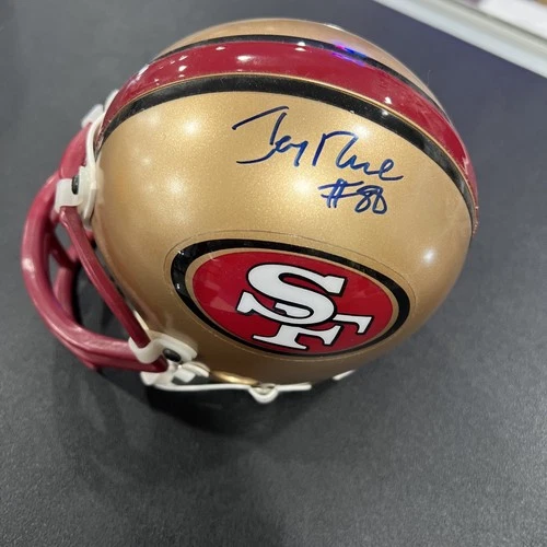 San Francisco 49ers Mini Helmet Signed by Jerry Rice