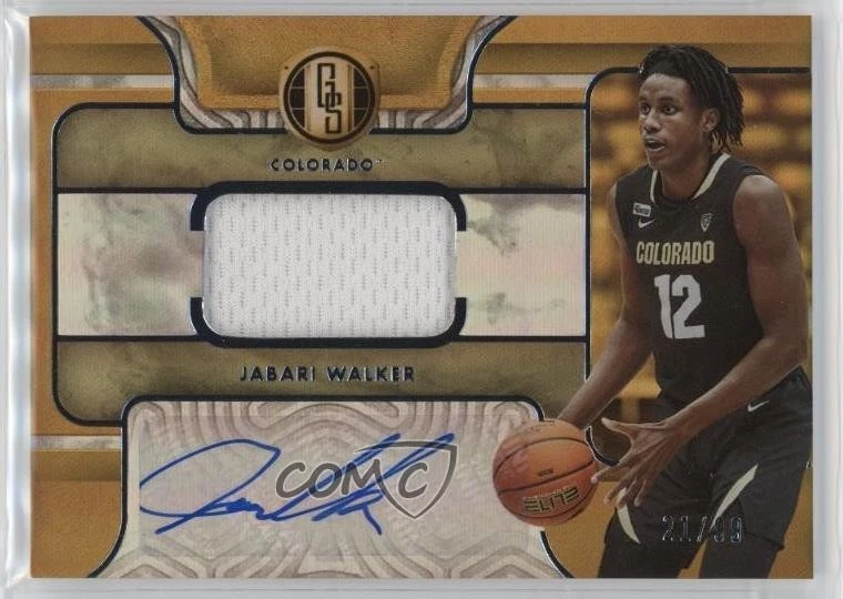 2022 Chronicles Draft Gold Standard Jersey /99 Jabari Walker Rookie Auto RC