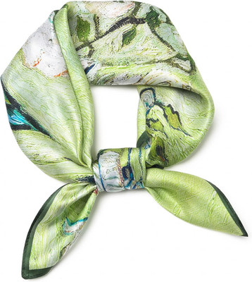 100% Mulberry Silk Scarf 25.6''x25.6'' Square Women Neckerchief Headscarf - Lightw