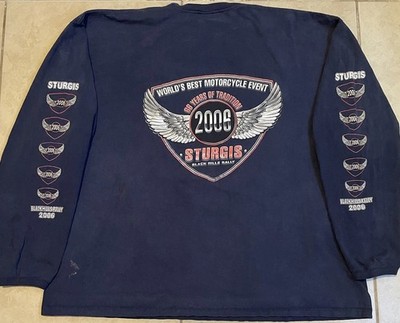 Vtg Sturgis Faded Distress Shirt 3XL Harley Biker Motorcycle Fire Grunge 90s Y2K