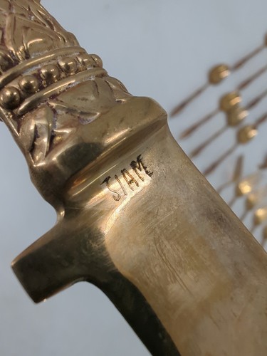Siam/Thailand Besteck Vintage 47 Teile Bronze/Messing mit Holzgriffen - Bild 12 von 14
