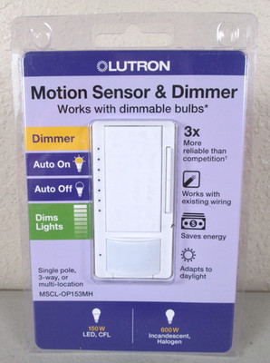 Lutron MSCLOP153MHWH 120V Maestro Sensor Dimmer - NEW -