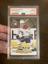 2019-20 Upper Deck PSA 10 Young Guns Canvas Nick Suzuki #C115