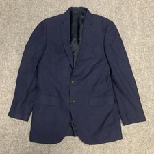 J Crew Thompson Sport Coat Linen Blend Jacket Mens 36R Blazer With Buttons Blue
