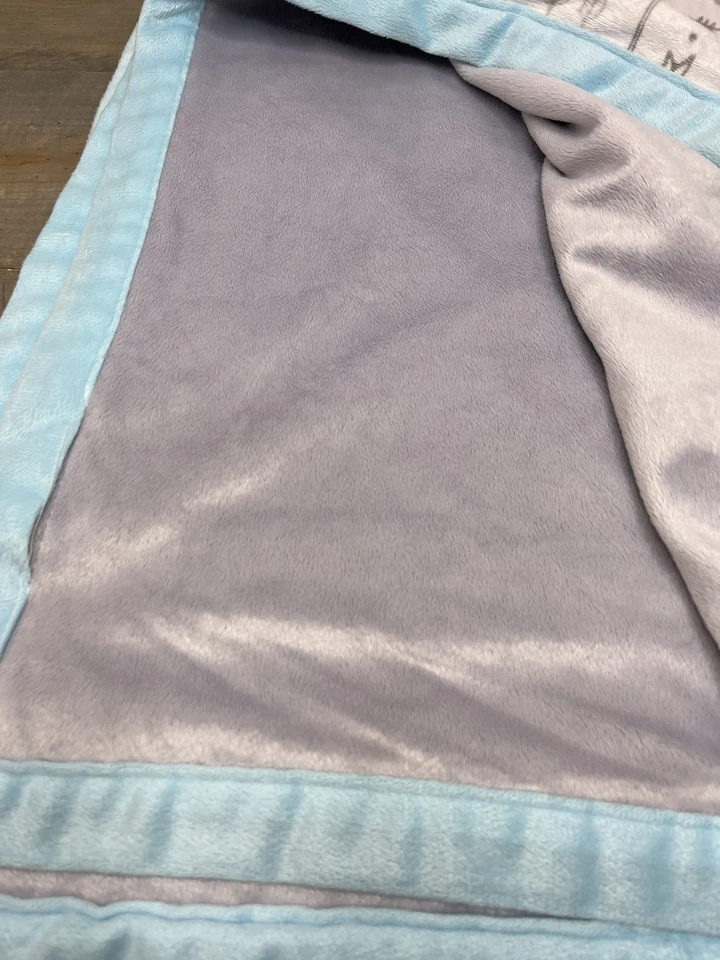 SL Home Fashions Baby Blanket White Blue Green Arrow Minky Infant Boys RARE - Image 3 of 4