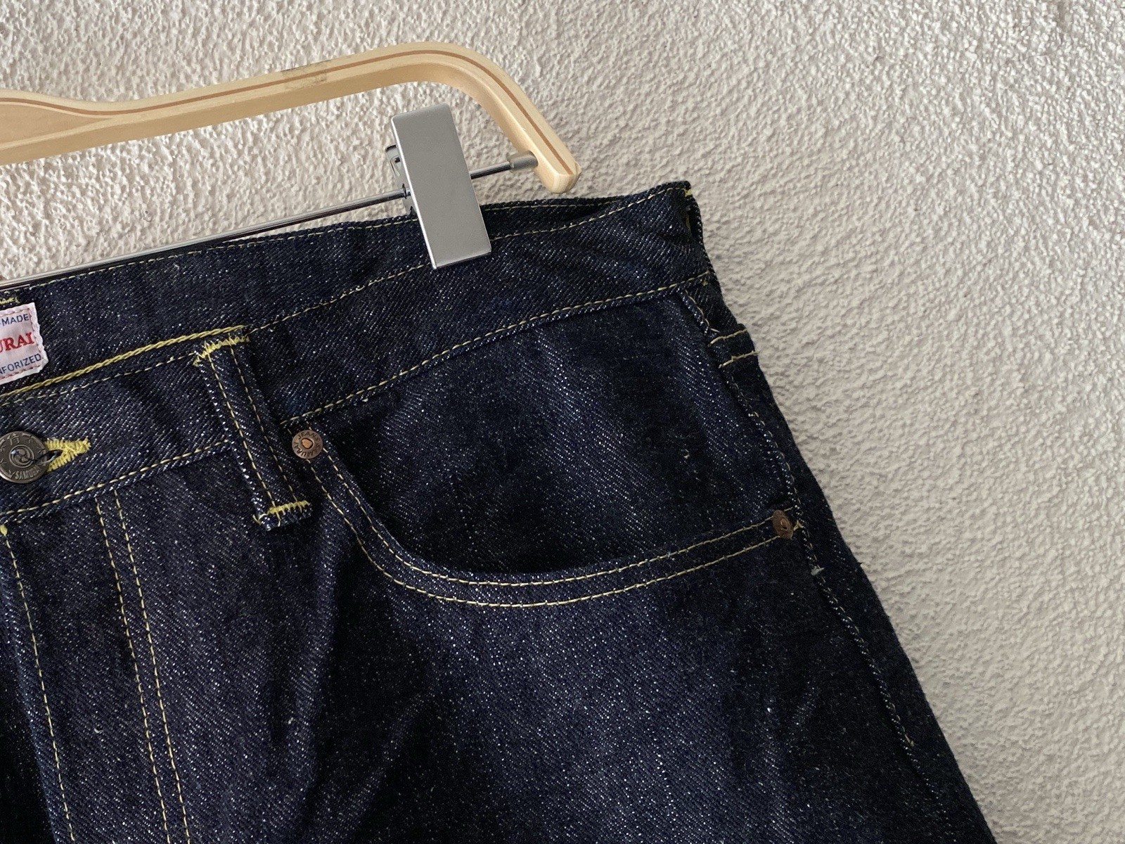 SAMURAI JEANS S140VXJ Jin 17oz Left Hand Twill Selvedge Denim 38/39 x 35 Indigo