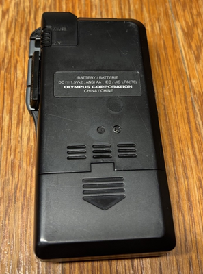 Vintage Olympus Pearlcorder S725 Microcassette Recorder Black Used