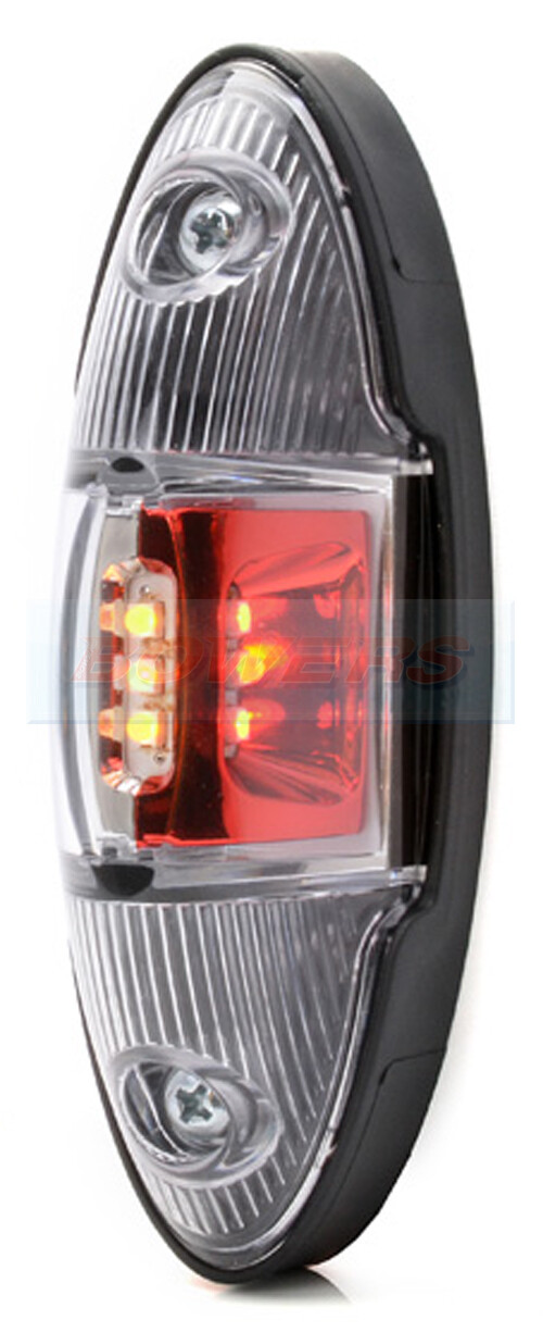 WAS W104 Red/White/Amber LED Rear End Outline Side Marker Light Lamp Trailer