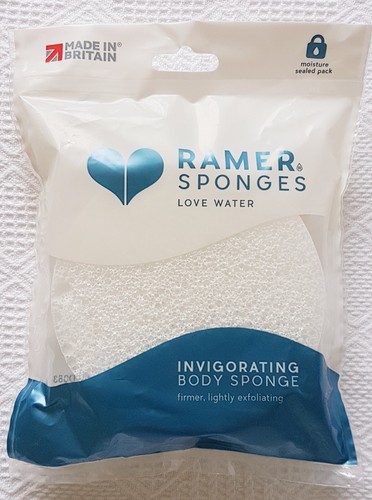 Ramer Schwämme ~ Körperreinigungsschwamm ~ WEISS ~ Belebender Schwamm ~ VERSIEGELT