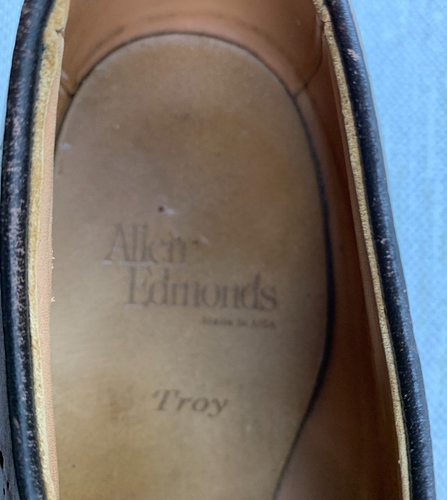 Allen Edmonds Troy Oxford Kastanie Leder Kappe Brogue Zehe Schnürschuhe Größe 8D - Bild 10 von 12
