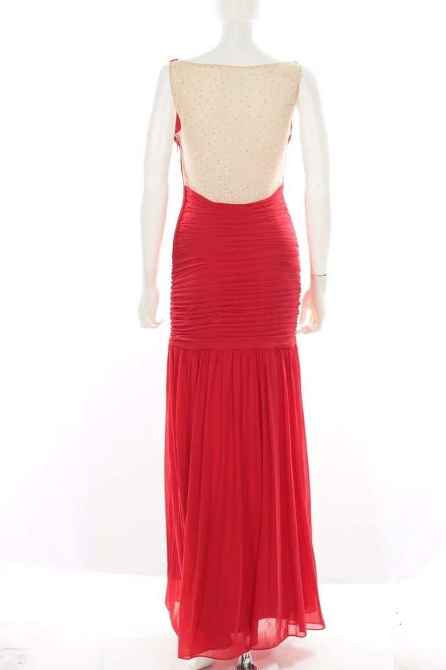 Hailey Logan by Adrianna Papell Red, Nude Sparkle Mermaid Evening Gown sz. 5/6 - Image 2 of 4