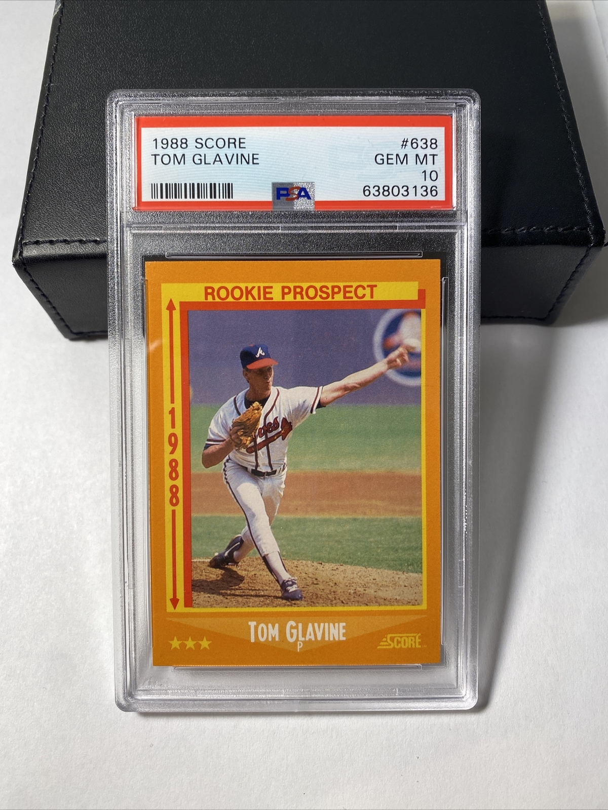 1988 SCORE #638 TOM GLAVINE RC BRAVES * PSA 10  * ROOKIE - HALL OF FAME *