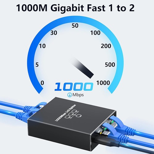 Legierung Netzwerk RJ45 Splitter 1000Mbps RJ45 Splitter Ethernet Kabel - Bild 9 von 23