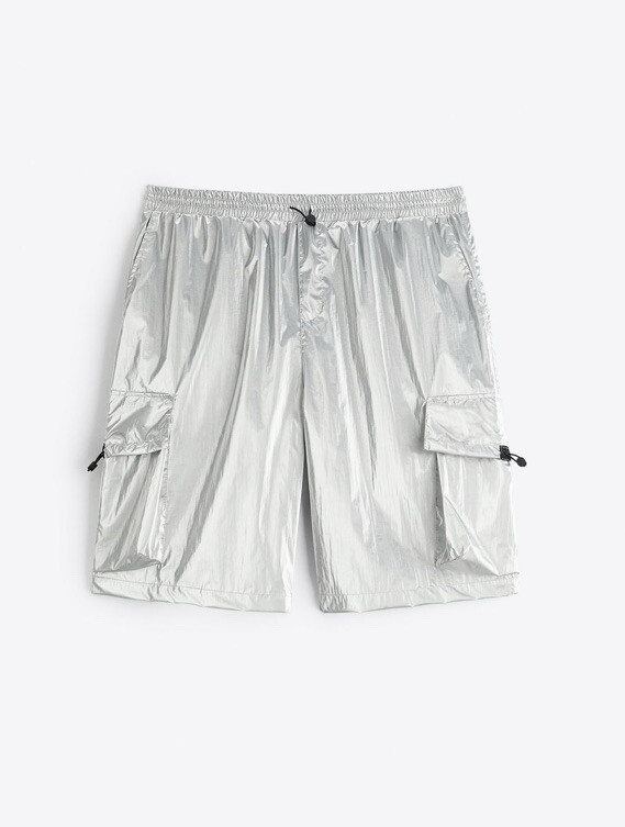 Pantaloncini Pantaloni Con Pinces Uomo Zara Zara Man Silver CARGO
