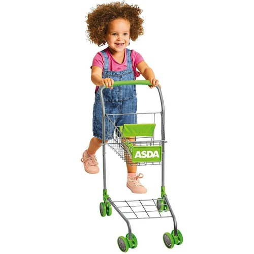Kids Toddlers ASDA Shopping Trolley Toy Pretend Play Supermarket Push