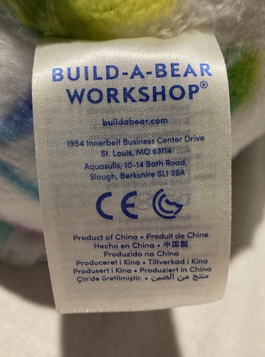 Build A Bear Workshop Rainbow Hearts Teddy Bear Plush Stuffed Animal Toy 17" - Picture 4 of 8