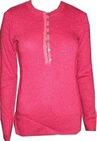 Pullover Henleypullover Damen Von Eddie Bauer - Beerenrot Gr. Xs Neu