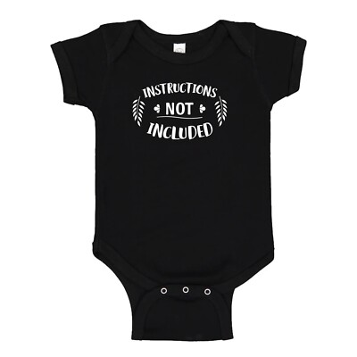 Instruction Not Included Funny New Born Baby Unisex Gift Baby Bodysuit ...