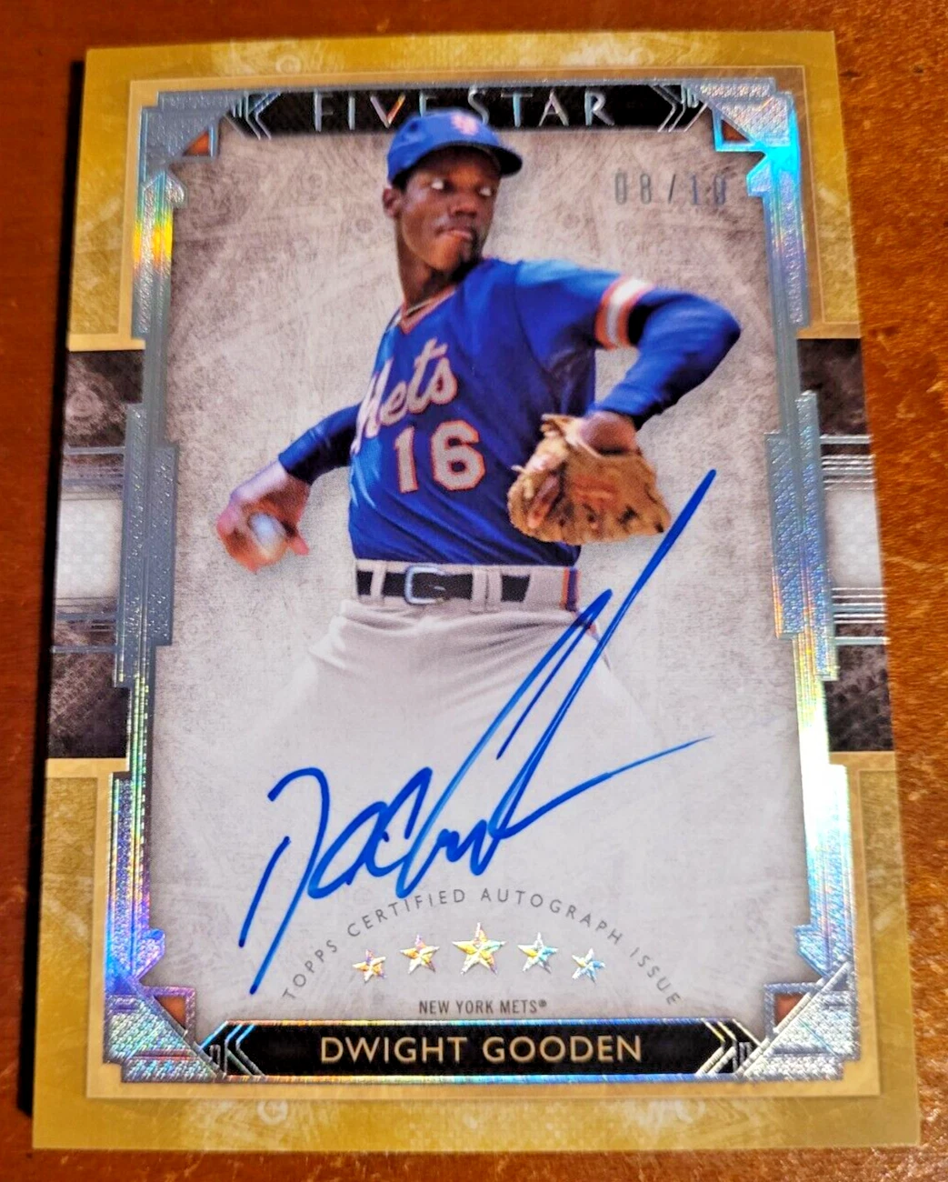 2018 Topps Five Star Autographs Gold #FSA-DO Dwight Gooden METS /10