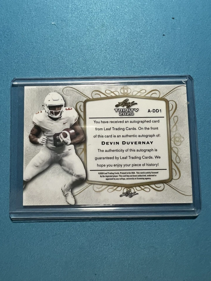 2020 Leaf Trinity Signatures Devin Duvernay Platinum Foil /25 Rookie Auto Rookie - Image 2 of 2