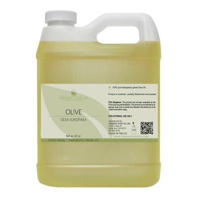 Olive Oil Virgin 32 oz organic carrier premium cold press non-gmo bulk natural