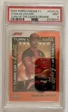 2023 Topps Chrome F1 Charles Leclerc Orange Turn Up The Lights 20/25 PSA 9